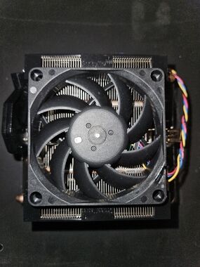 Black CPU Cooler Fan with Heatsink - Compact Cooling Solution